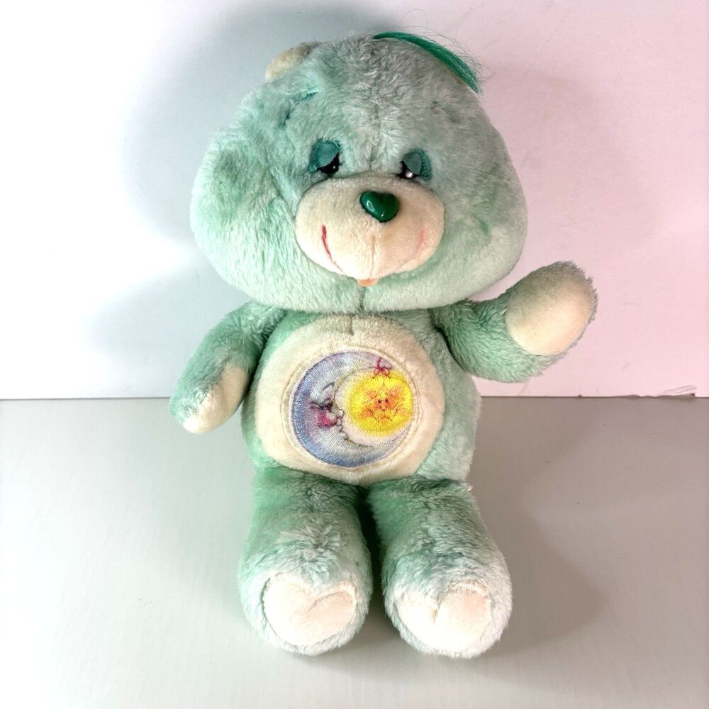 Care Bears Bedtime Bear Aqua Blue 1983 Vintage Kenner 12 inches tall 80s